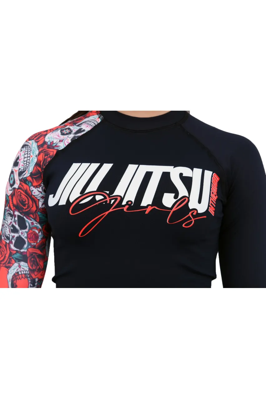 Body Feminino Jiu-Jitsu Red Skull