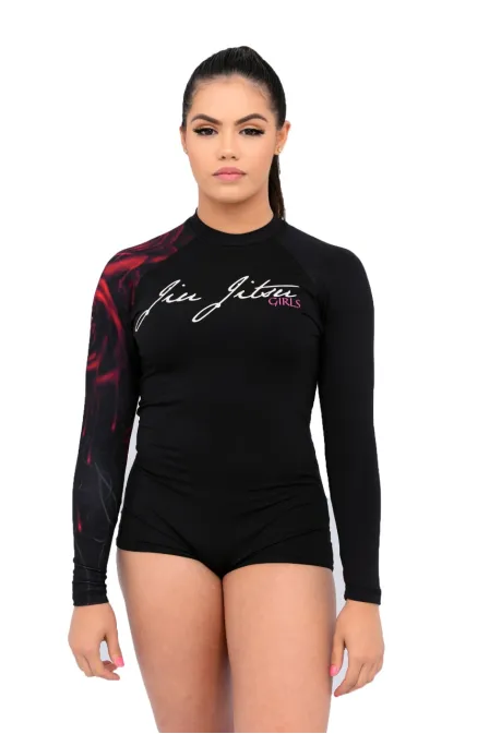 Body Feminino Jiu-Jitsu Rosas