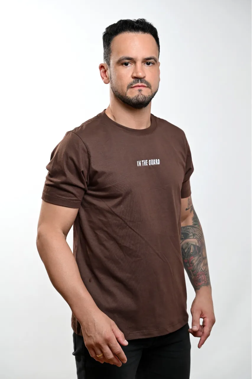 Camiseta Masculina Classic Marrom Jiu-Jitsu
