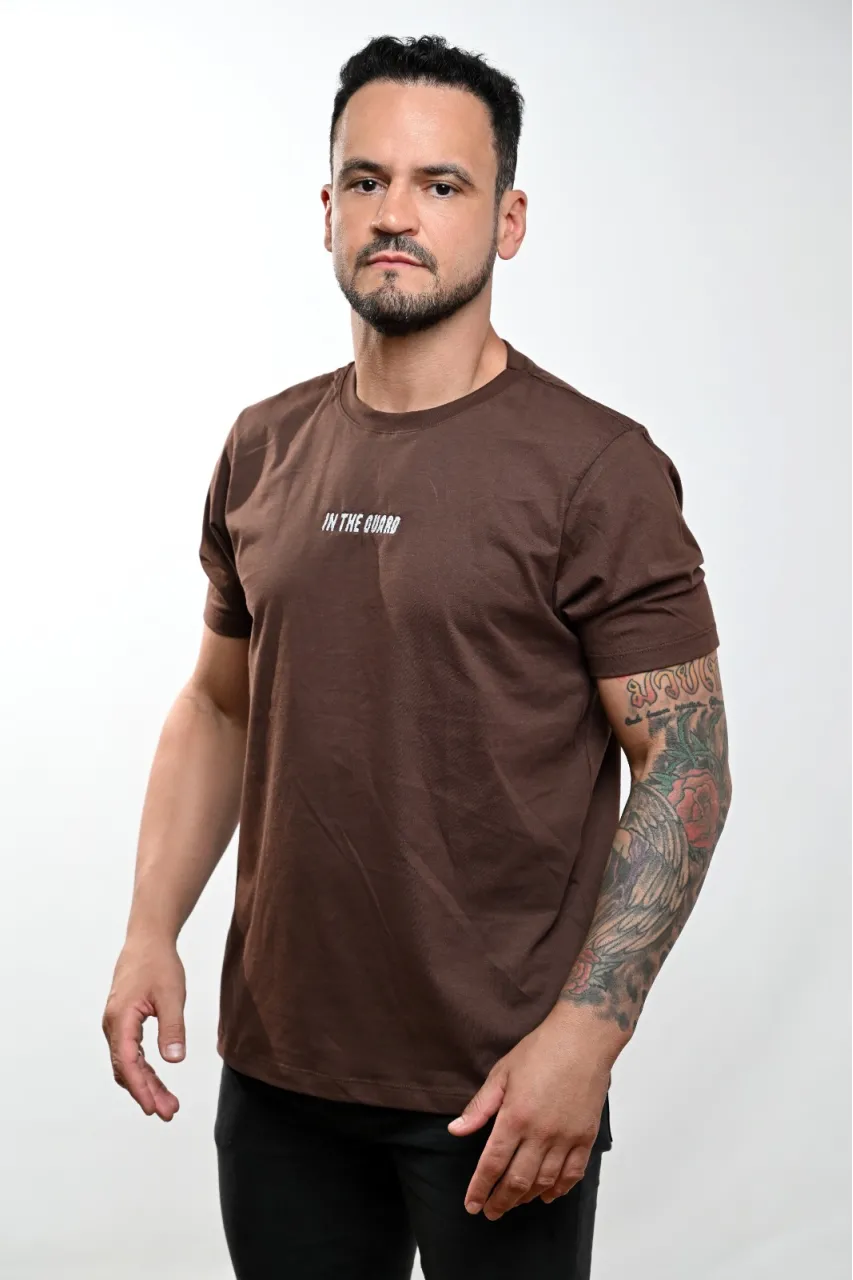 Camiseta Masculina Classic Marrom Jiu-Jitsu