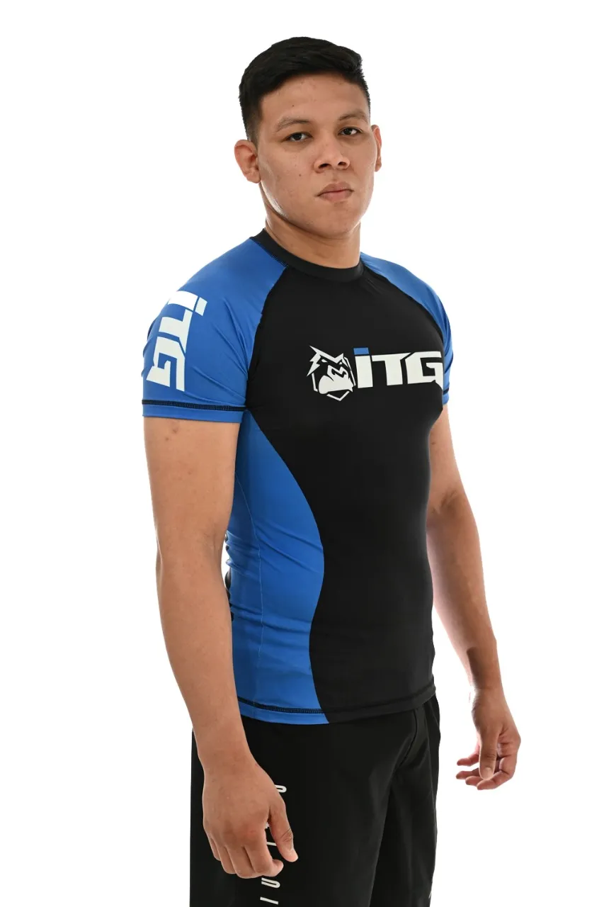 Rash Guard Masculina ITG Manga Curta Azul