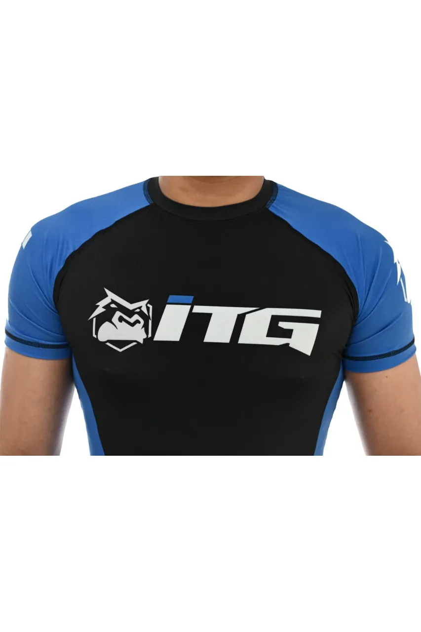Rash Guard Masculina ITG Manga Curta Azul