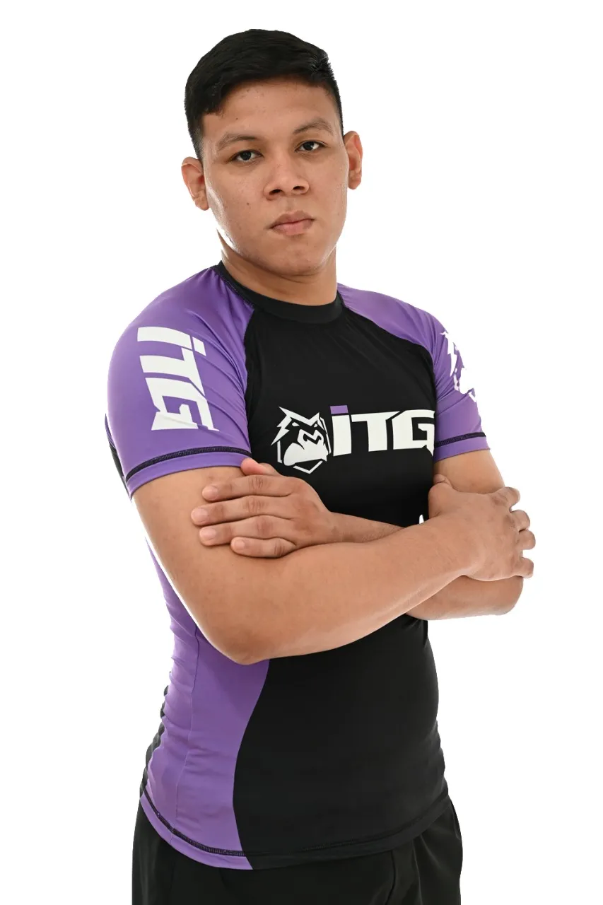 Rash Guard Masculina ITG Manga Curta Roxa
