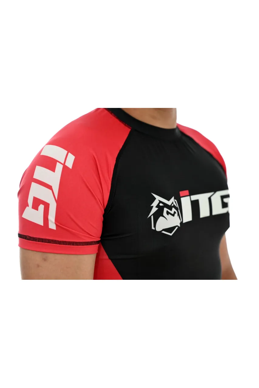 Rash Guard Masculina ITG Manga Curta Vermelha