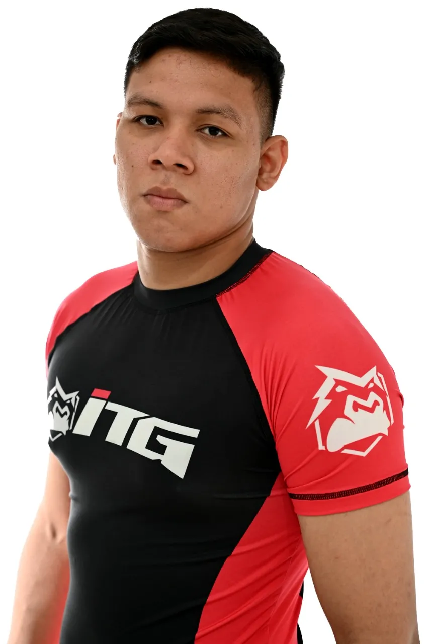Rash Guard Masculina ITG Manga Curta Vermelha