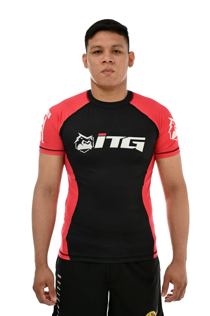 Rash Guard Masculina ITG Manga Curta Vermelha