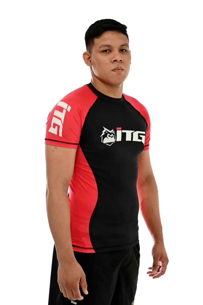 Rash Guard Masculina ITG Manga Curta Vermelha