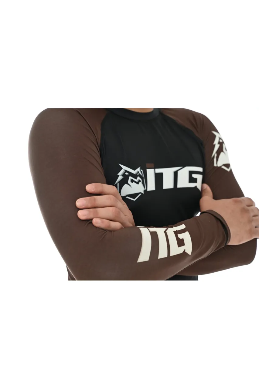 Rash Guard Masculina ITG Manga Longa Marrom