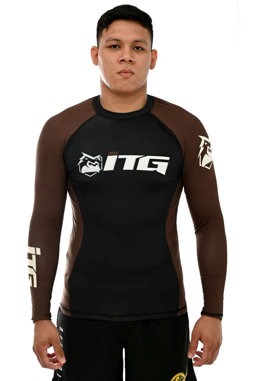 Rash Guard Masculina ITG Manga Longa Marrom