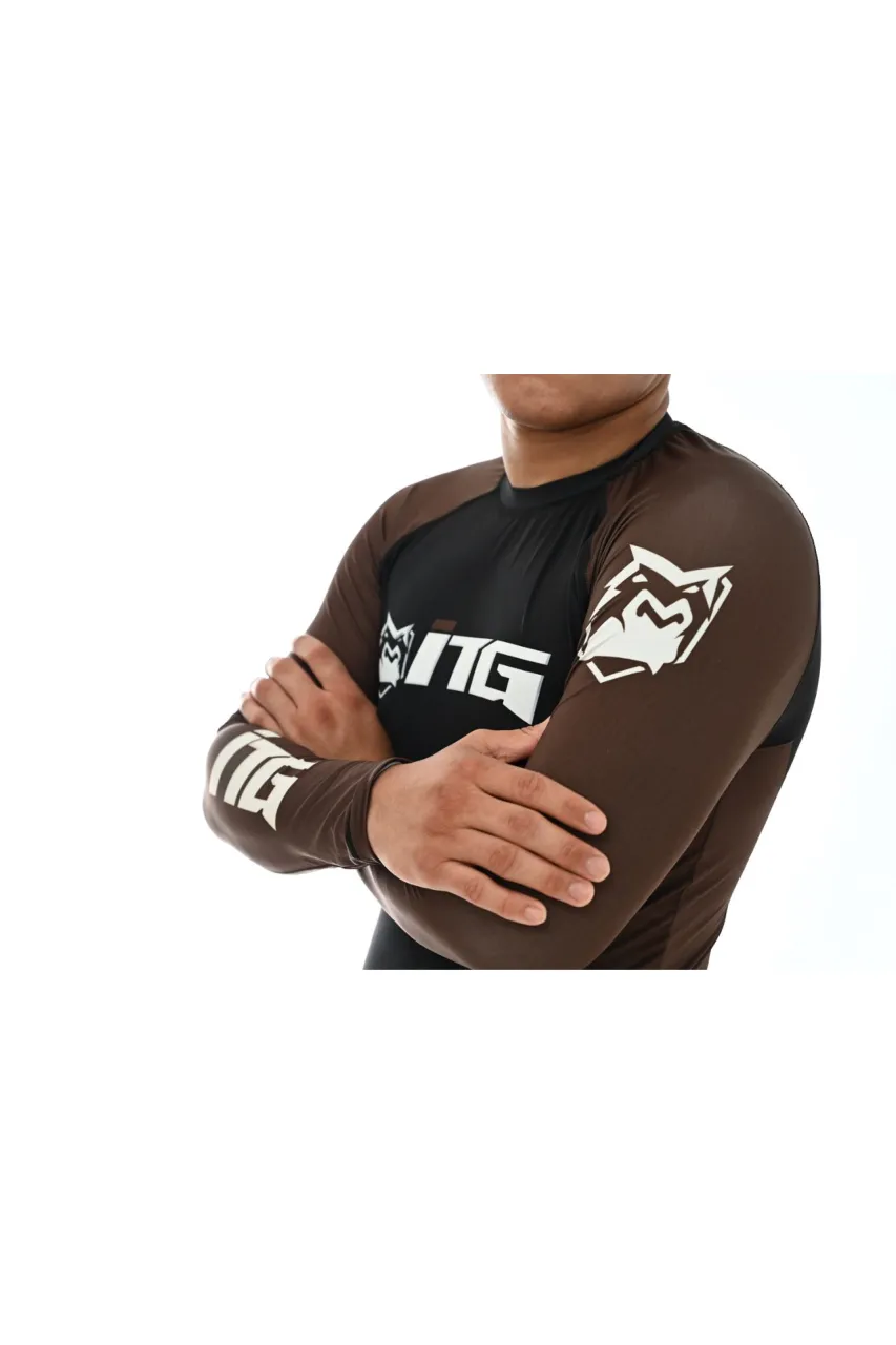 Rash Guard Masculina ITG Manga Longa Marrom