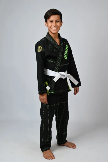 Kimono Infantil In The Guard Green Preto