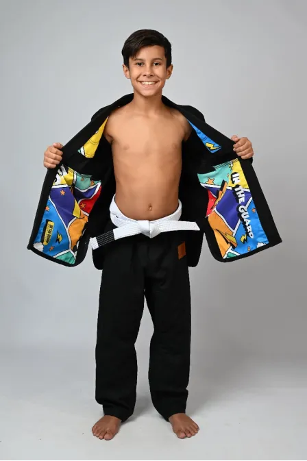 Kimono Infantil In The Guard Colors Preto