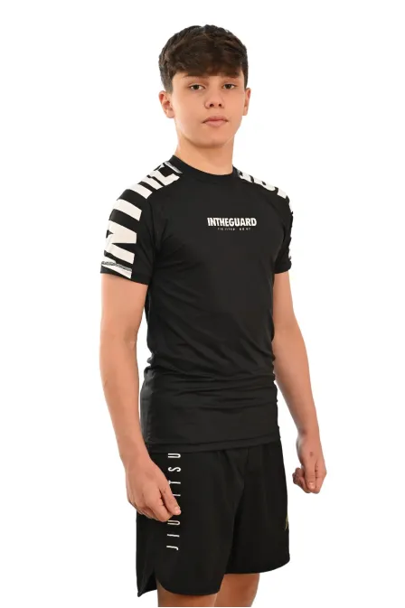 Rash Guard Infantil Cores Faixas Preta