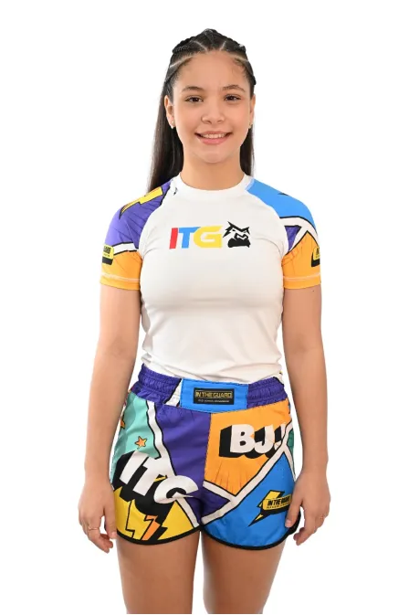 Rash Guard Infantil Feminina Colors Branca