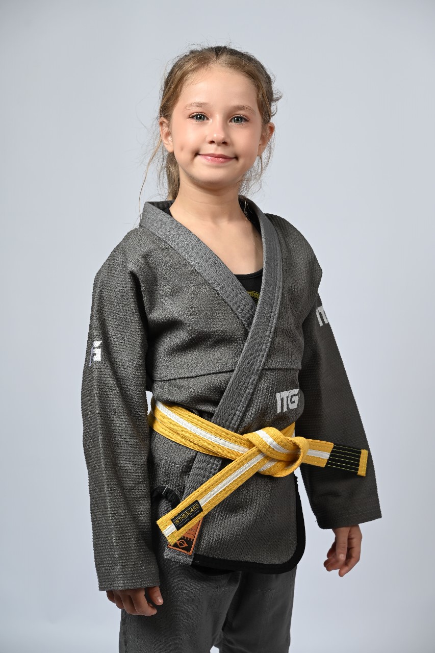 Kimono Infantil In The Guard Feminino Chumbo