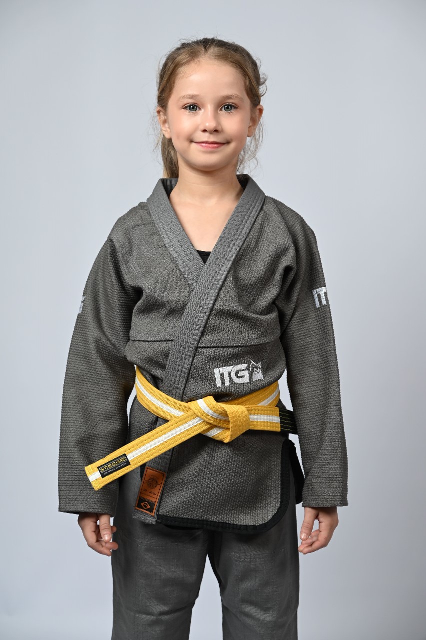 Kimono Infantil In The Guard Feminino Chumbo