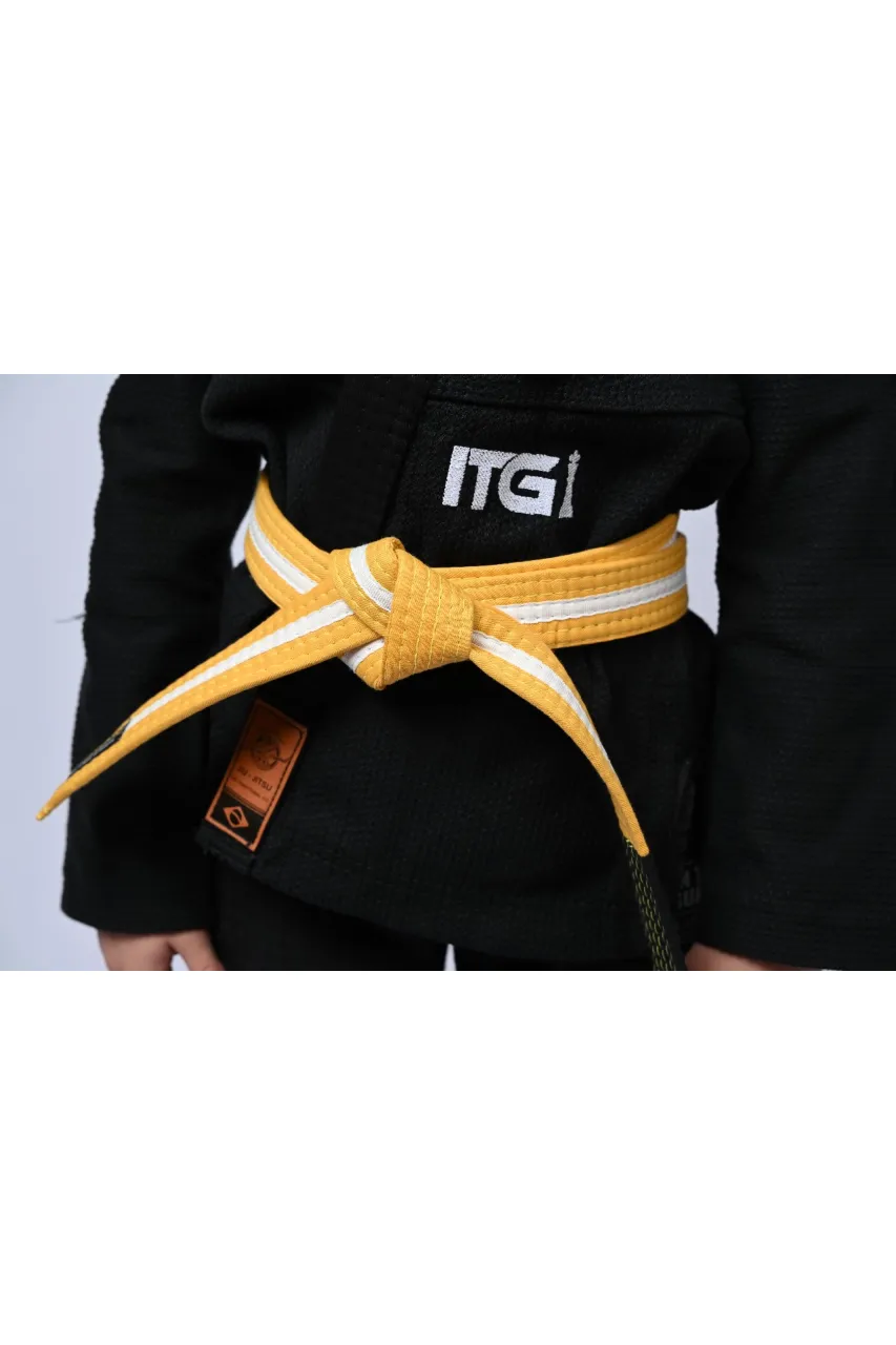 Kimono Infantil In The Guard Feminino Xadrez Preto