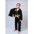 Kimono Infantil In The Guard Feminino Xadrez Preto