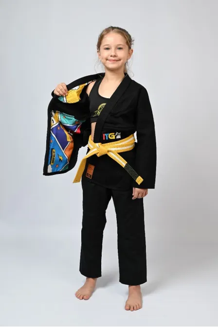 Kimono Infantil In The Guard Feminino Colors Preto