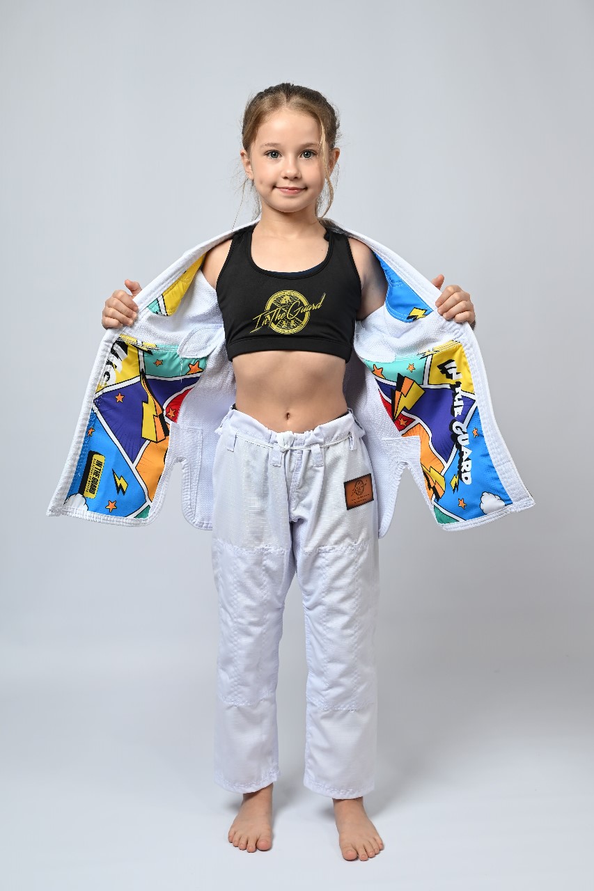 Kimono Infantil In The Guard Feminino Colors Branco