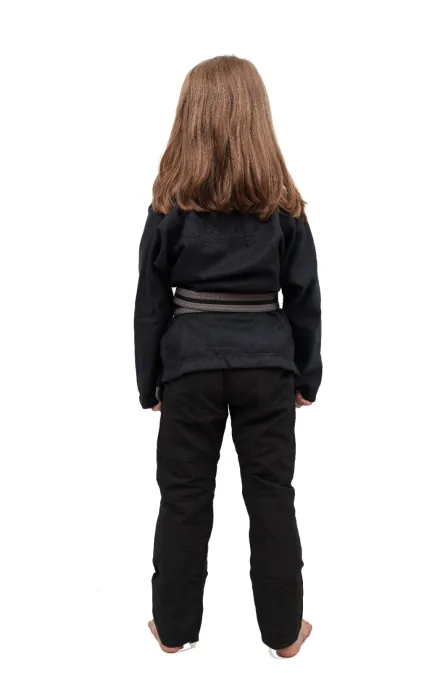 Kimono Infantil In The Guard Feminino Liso Preto