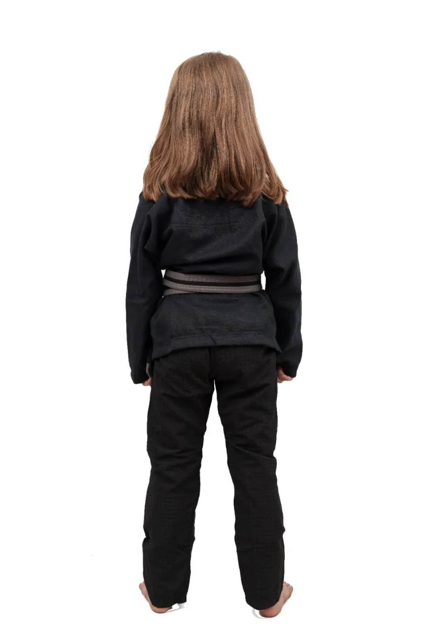Kimono Infantil In The Guard Feminino Liso Preto