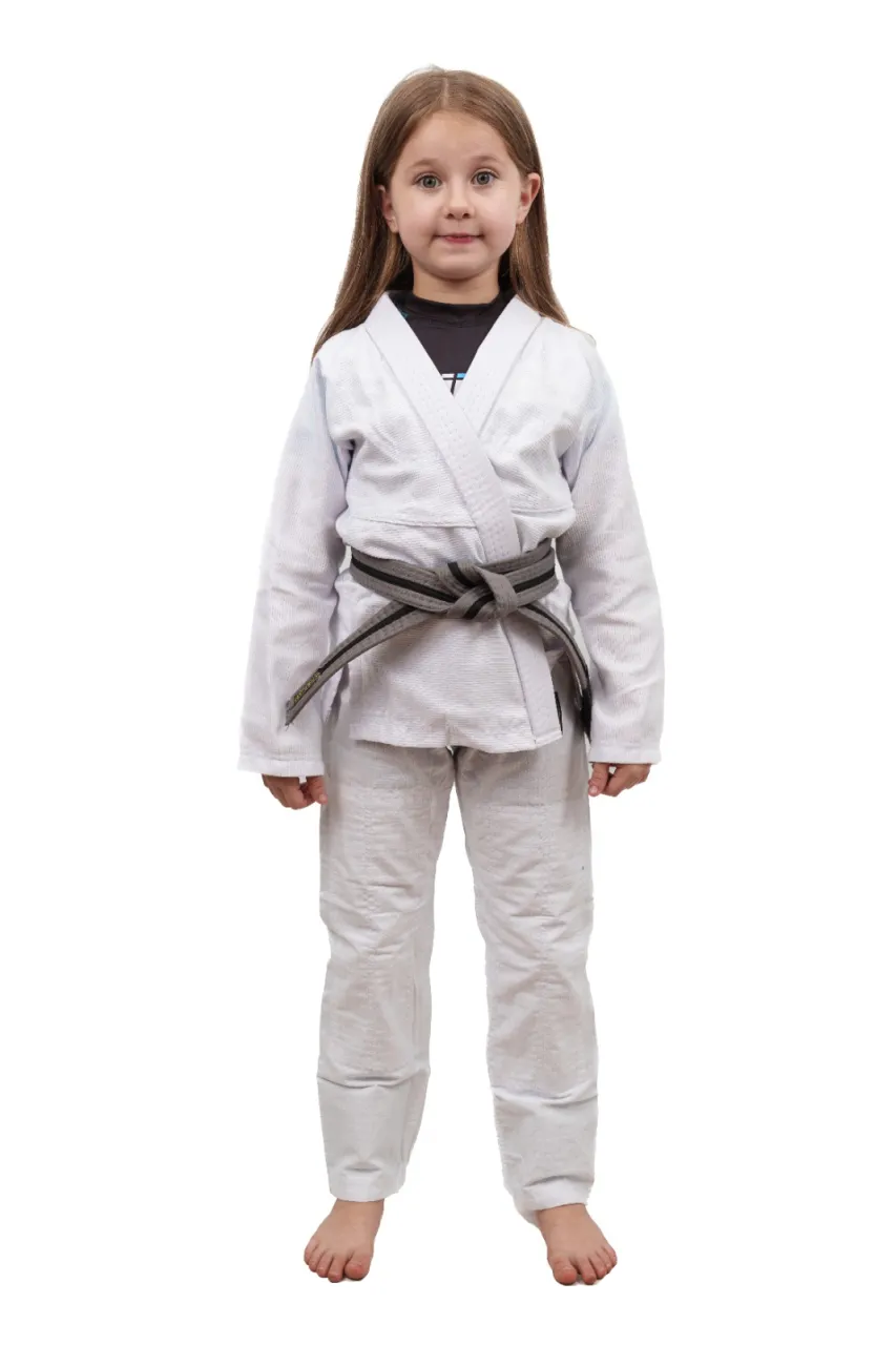 Kimono Infantil In The Guard Feminino Liso Branco
