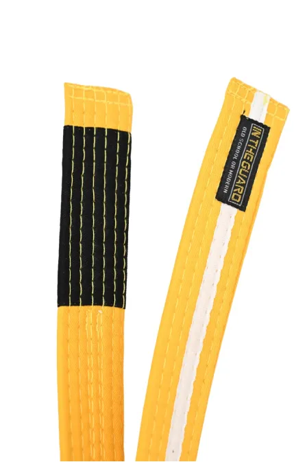 Faixa Jiu Jitsu Infantil Amarela com Listra Branca