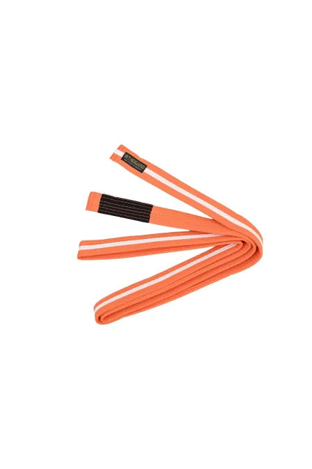 Faixa Jiu Jitsu Infantil Laranja com Listra Branca