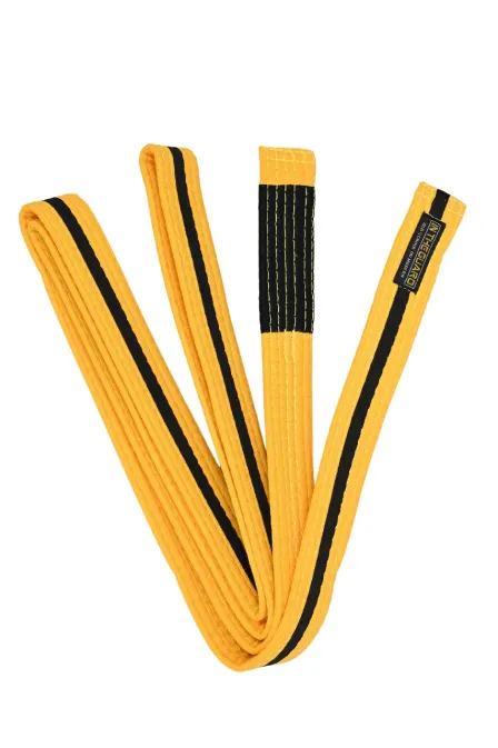 Faixa Jiu Jitsu Infantil Amarelo com Listra Preta