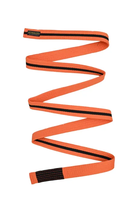 Faixa Jiu Jitsu Infantil Laranja com Listra Preta