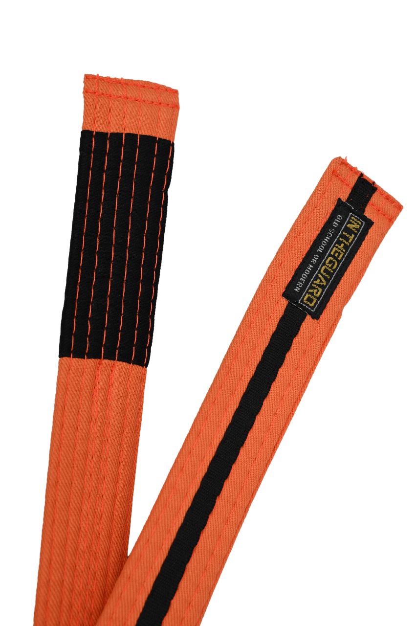 Faixa Jiu Jitsu Infantil Laranja com Listra Preta