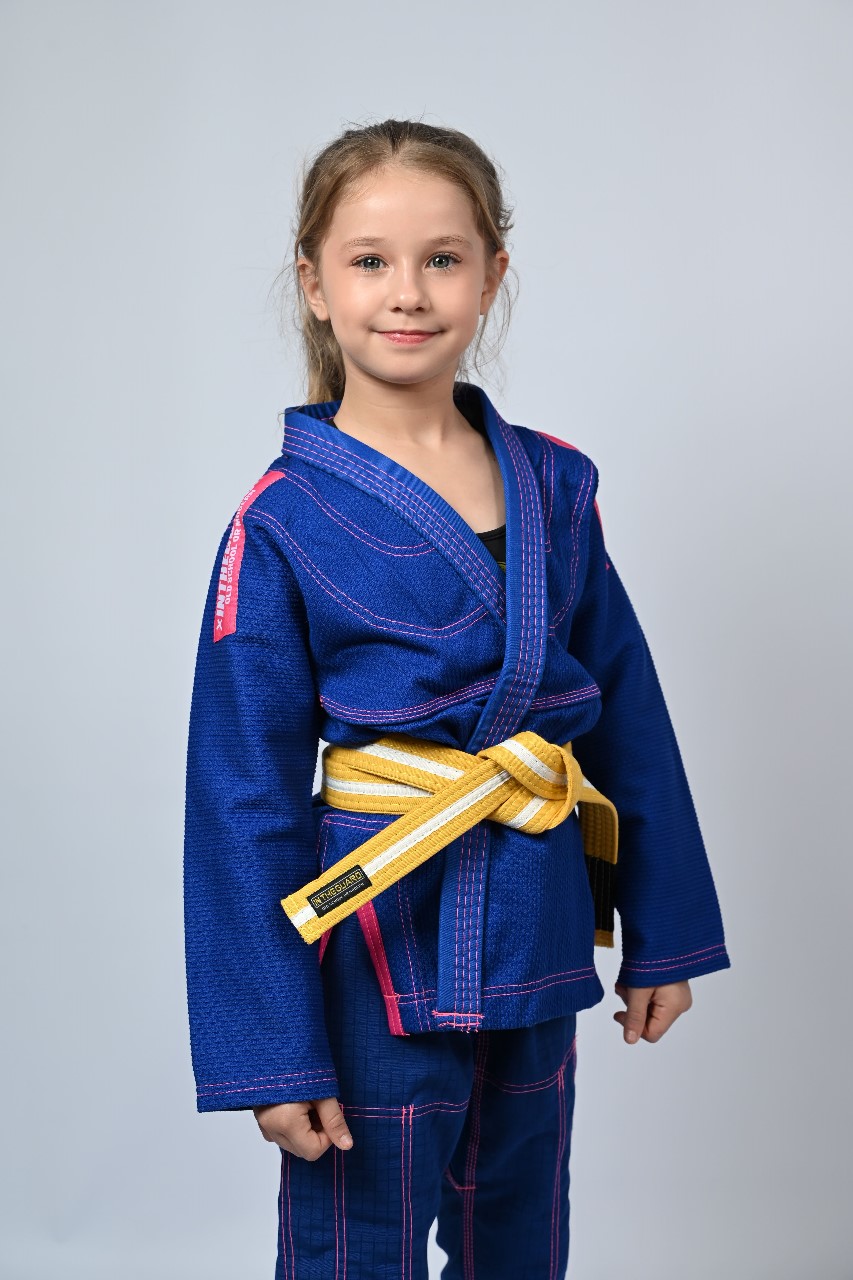 Kimono Infantil In The Guard Pink Azul