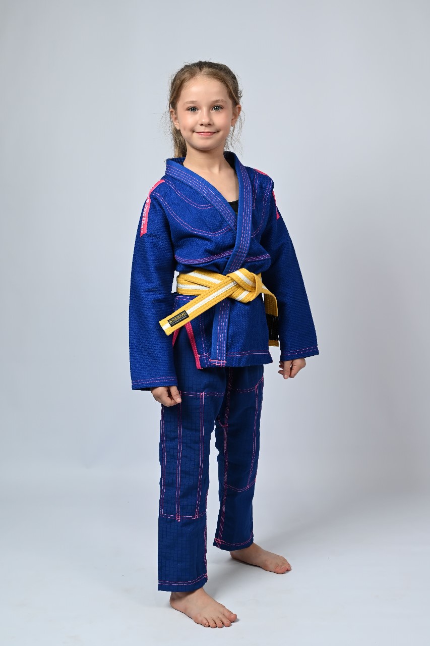 Kimono Infantil In The Guard Pink Azul