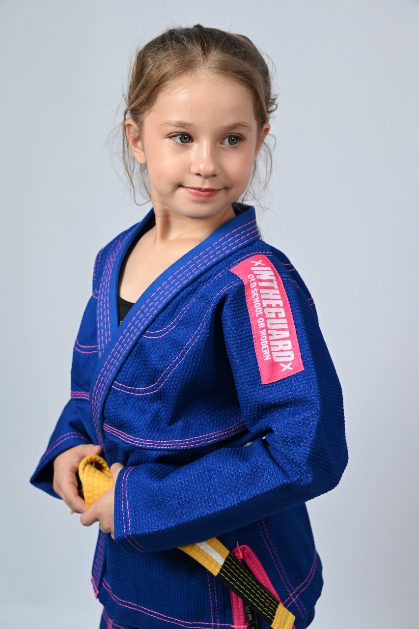 Kimono Infantil In The Guard Pink Azul