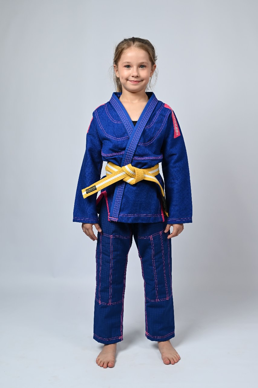 Kimono Infantil In The Guard Pink Azul