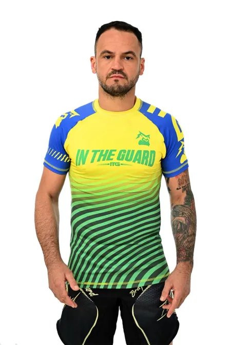 Rash Guard Masculina Brasil Amarela