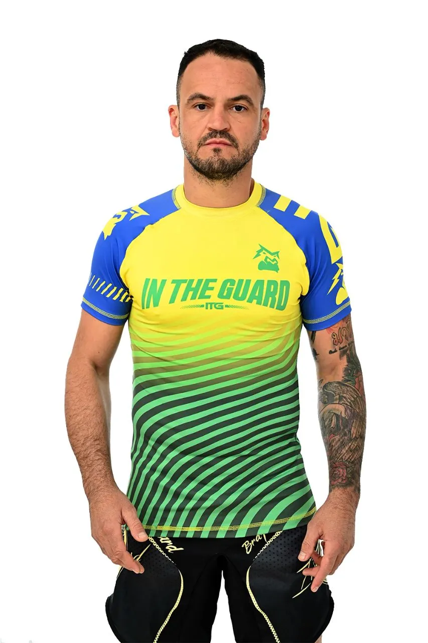 Rash Guard Masculina Brasil Amarela