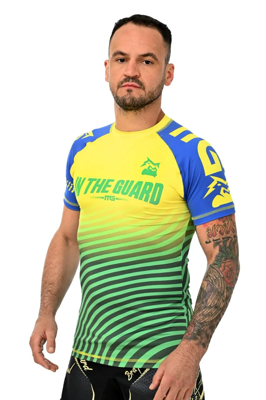 Rash Guard Masculina Brasil Amarela