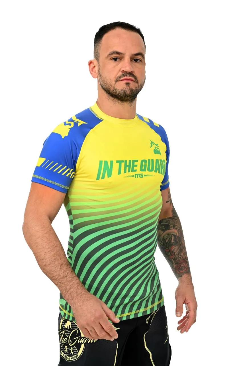 Rash Guard Masculina Brasil Amarela