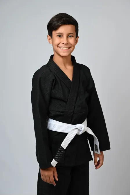 Kimono Infantil In The Guard Liso Preto