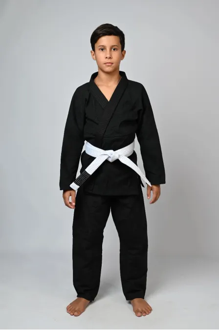Kimono Infantil In The Guard Liso Preto