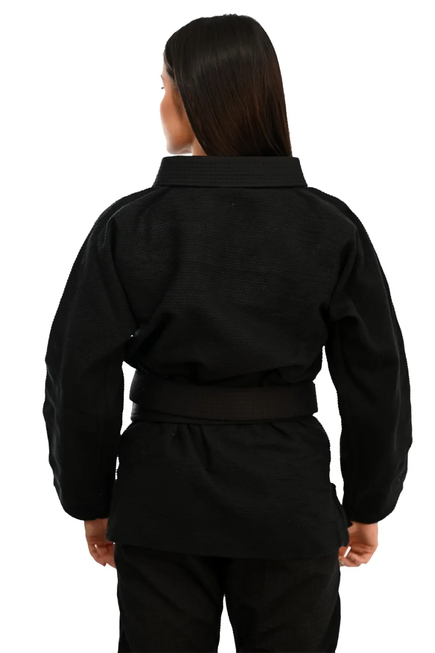 Kimono In The Guard Feminino Liso Preto