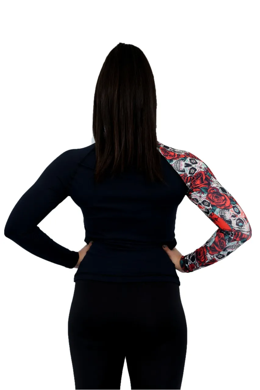 Rash Guard Feminina Red Skull