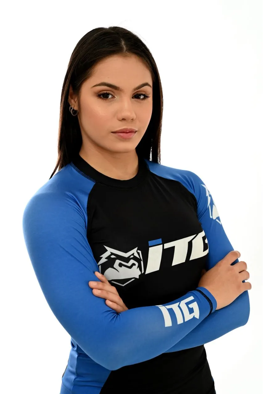 Rash Guards Feminina, ITG Manga Longa Azul