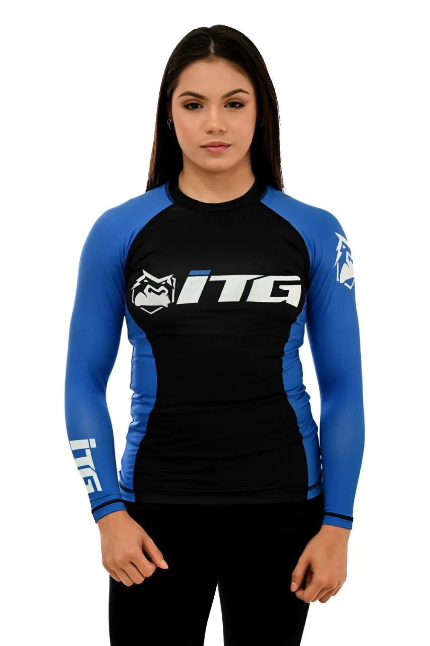 Rash Guards Feminina, ITG Manga Longa Azul
