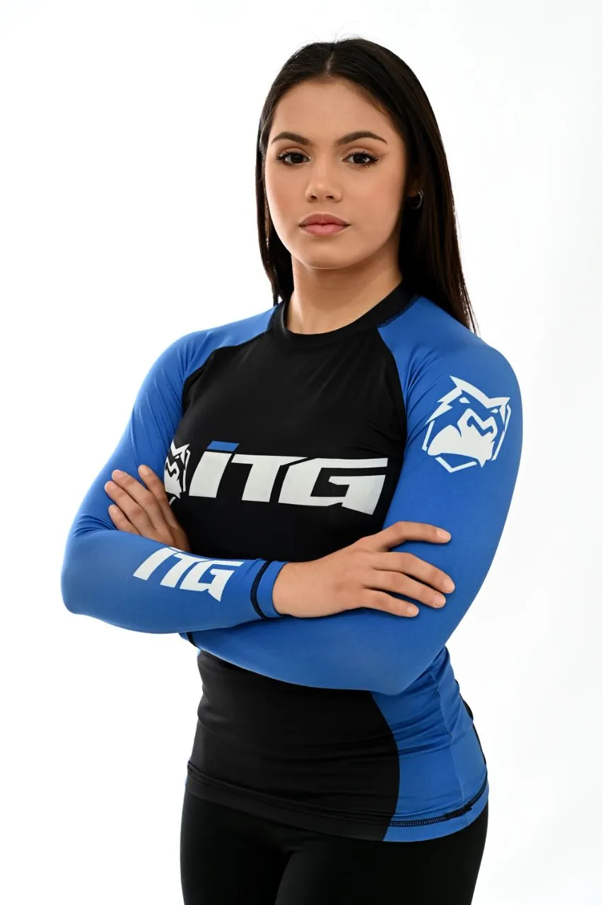 Rash Guards Feminina, ITG Manga Longa Azul