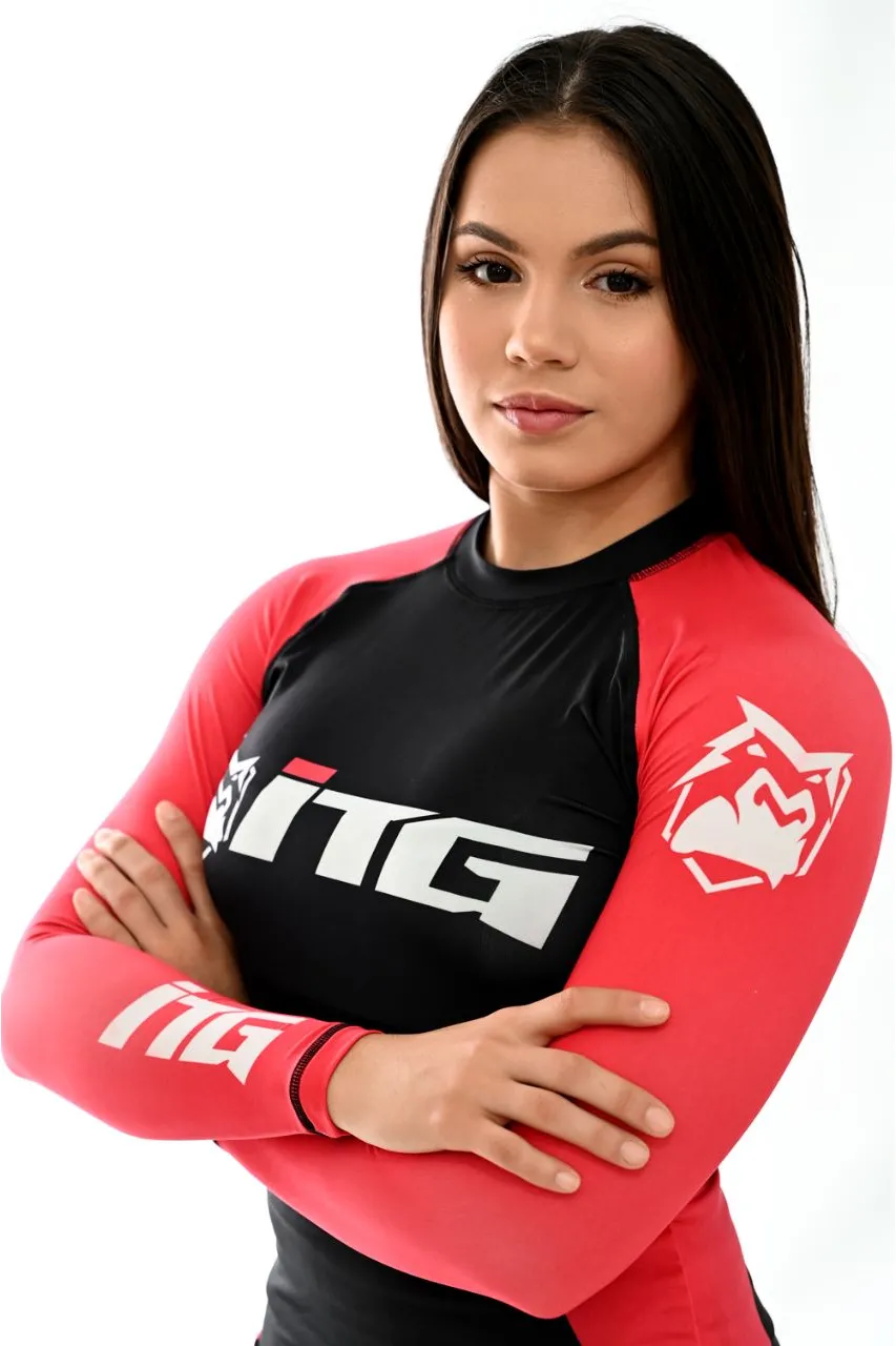 Rash Guards Feminina, ITG Manga Longa Vermelha