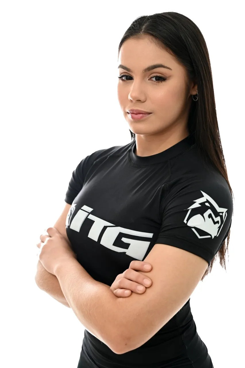 Rash Guard Feminina ITG Manga Curta Preta