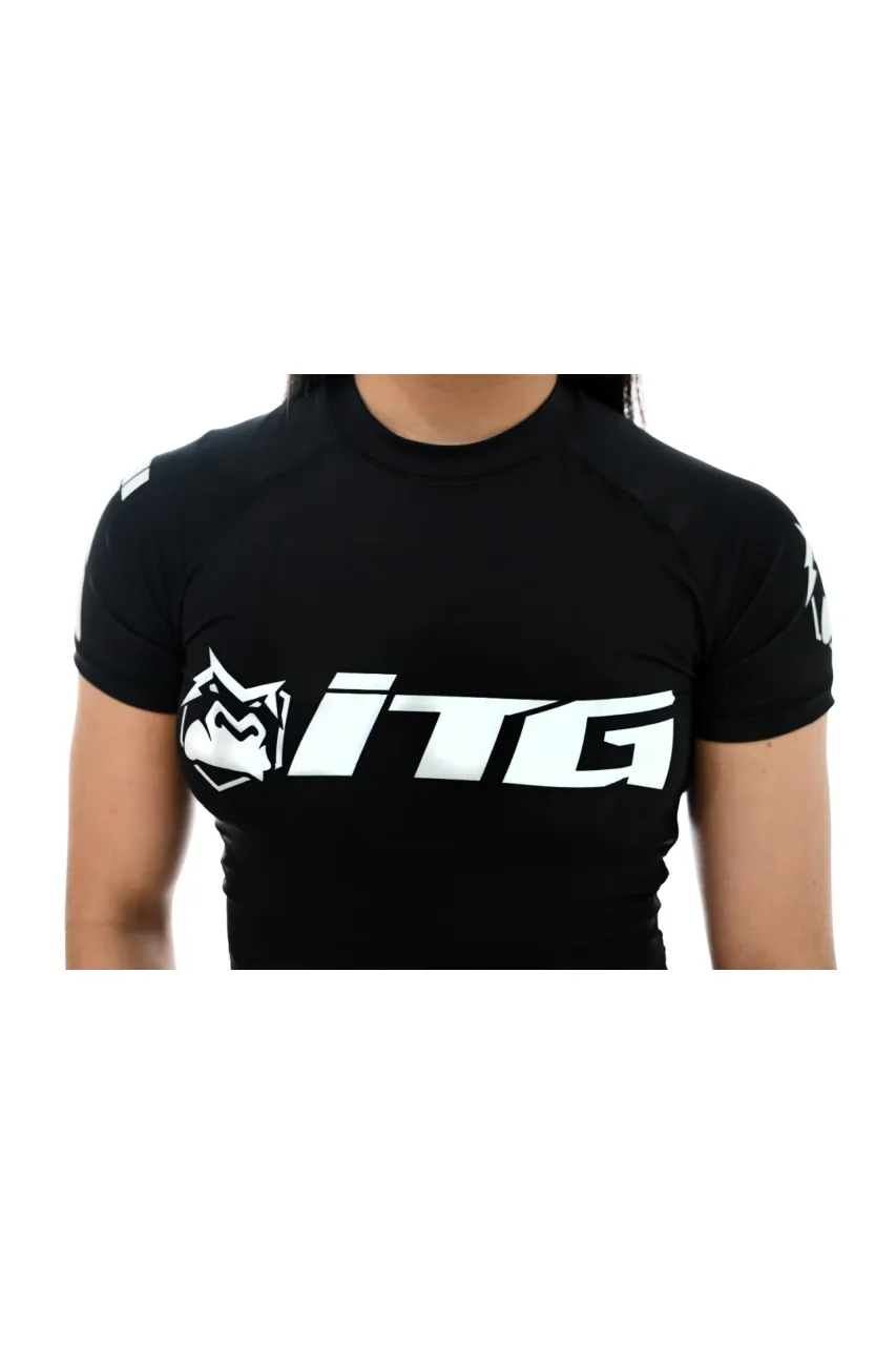 Rash Guard Feminina ITG Manga Curta Preta